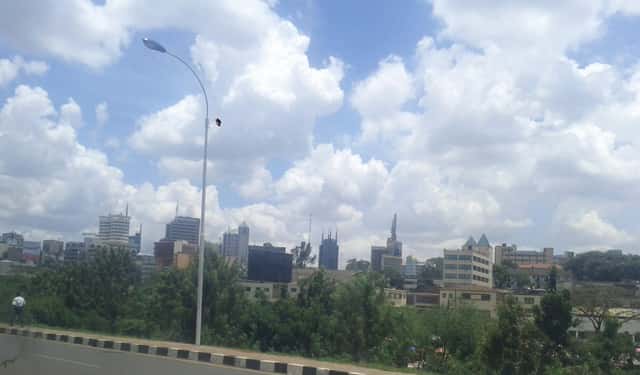The Nairobi Skyline as viewed from Kijabe Road in Nairobi, Kenya