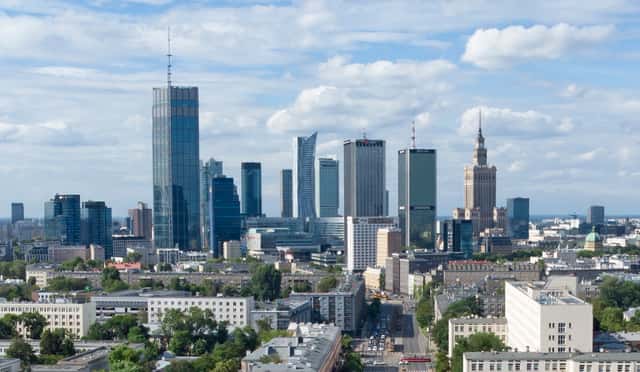 Aleja Niepdleglosci Warsaw 2022 aerial (cropped) in Warsaw, Poland
