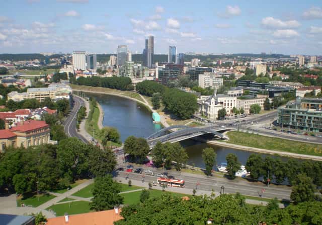 Vilnius river in Vilnius, Lithuania