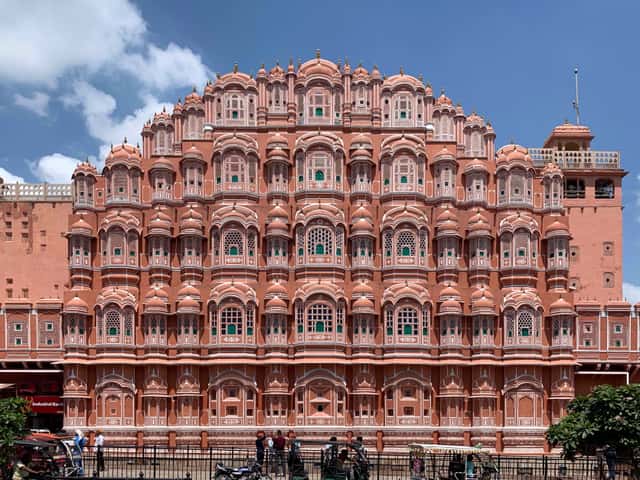 East facade Hawa Mahal Jaipur from ground level (July 2022) - img 01 in Jaipur, India