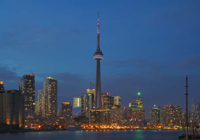 Toronto - ON - Skyline bei Nacht in Toronto, Canada