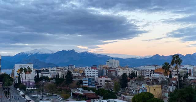 Antalya, Turkey skyline 19 February 2022 in Antalya, Turkey