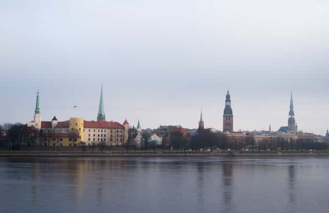 Rigas skyline in Riga, Latvia