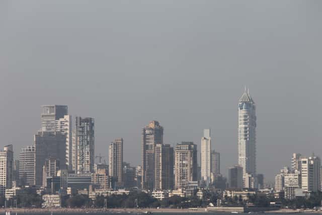 Mumbai Skyline from Marine drive in Mumbai, India