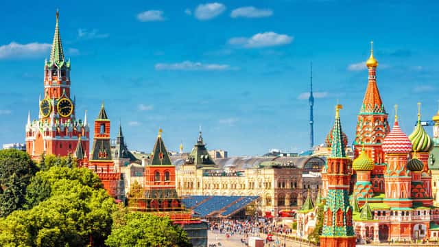 Saint Basil's Cathedral and the Red Square in Moscow, Russia