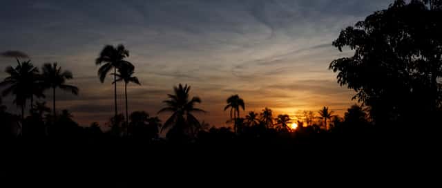 Sunset at Mai Khao Beach in Phuket, Thailand