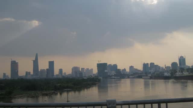 Saigon skyline thutiem np in Ho Chi Minh City, Vietnam