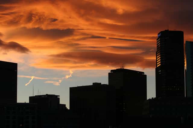Denver Skyline at Sunset in Denver, United States